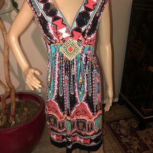 Beautiful multi colored dress.